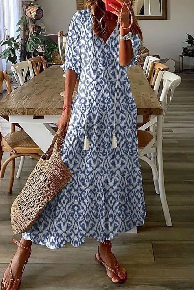 Solange | Tassel a-Line Midi Dress