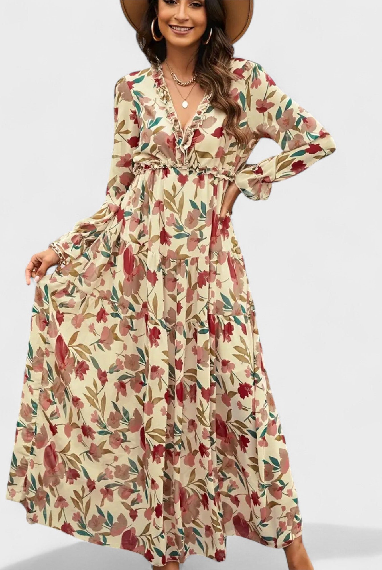 Forsythia | Floral Tiered Maxi Dress