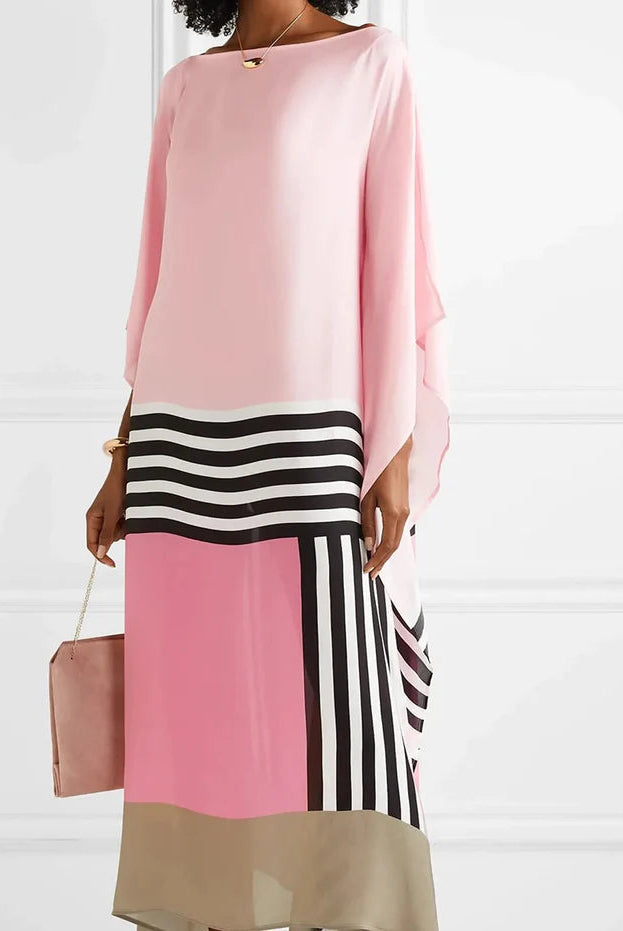 Regan | Pink Candy Stripe Kaftan