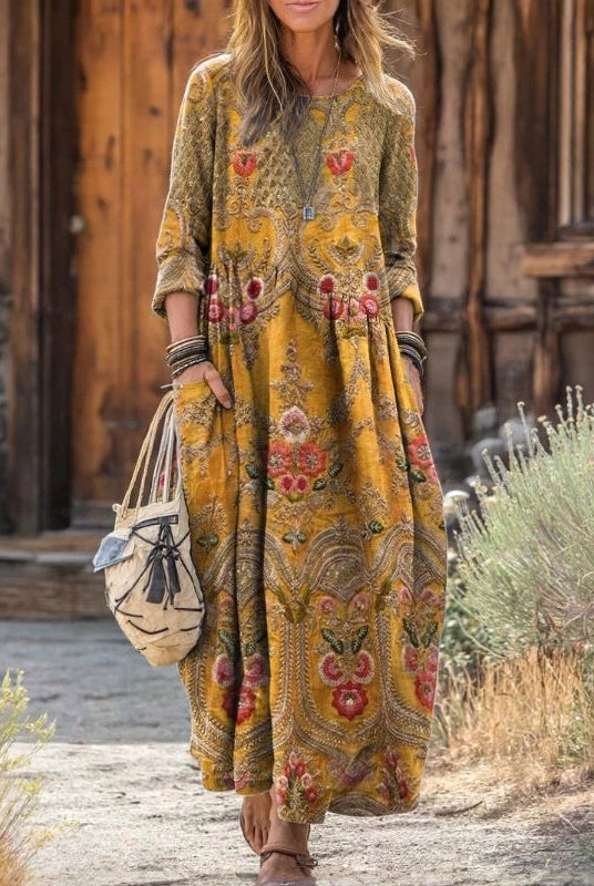 Sienna | Vintage-Inspired Long Sleeve Casual Dress