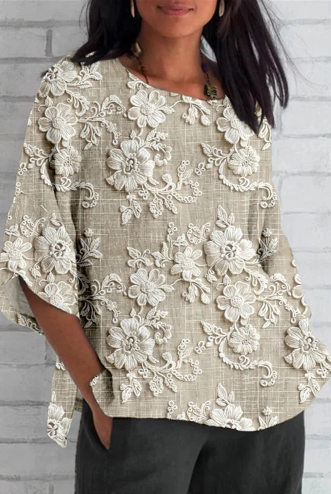 Kitty | Vintage Floral Relaxed Blouse