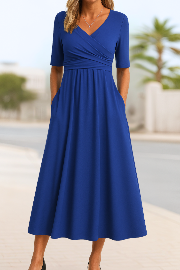 Rachael | Short Sleeve Crossed Dress