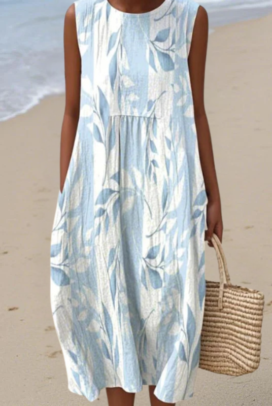 Edna | Leafy Midi Dress