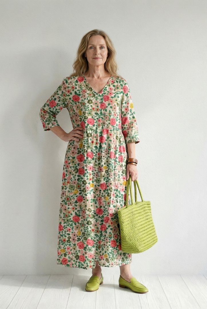 Danni | Scatter Flower Midi Dress