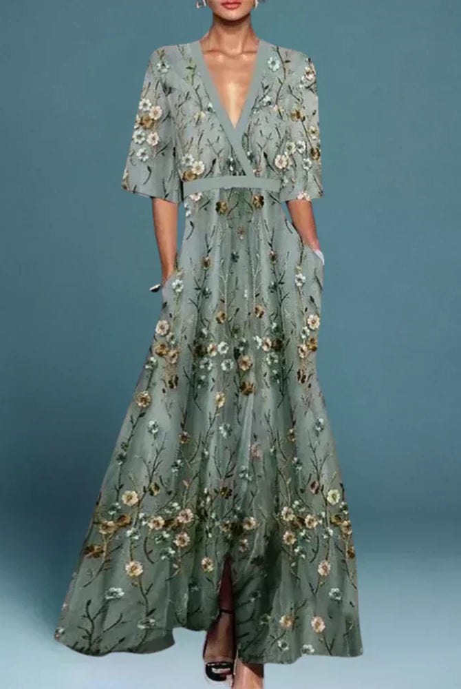 Kirsten | Elegant Floral Wrap Dress