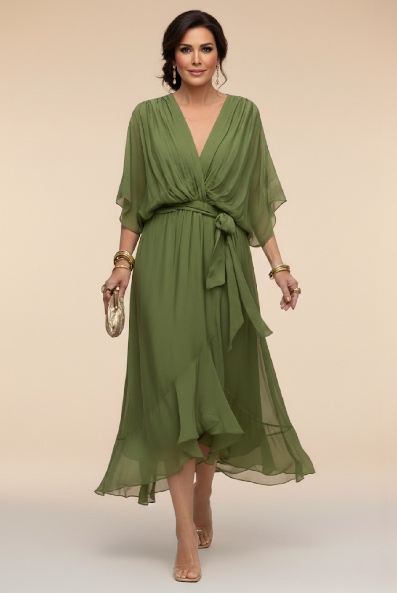 Alina | Effortlessly Flattering Dress-Green