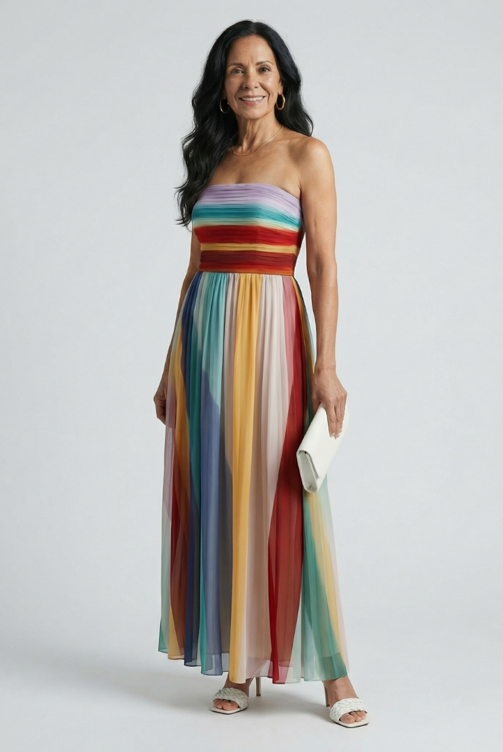 Tricia | Light Stripe Maxi Dress