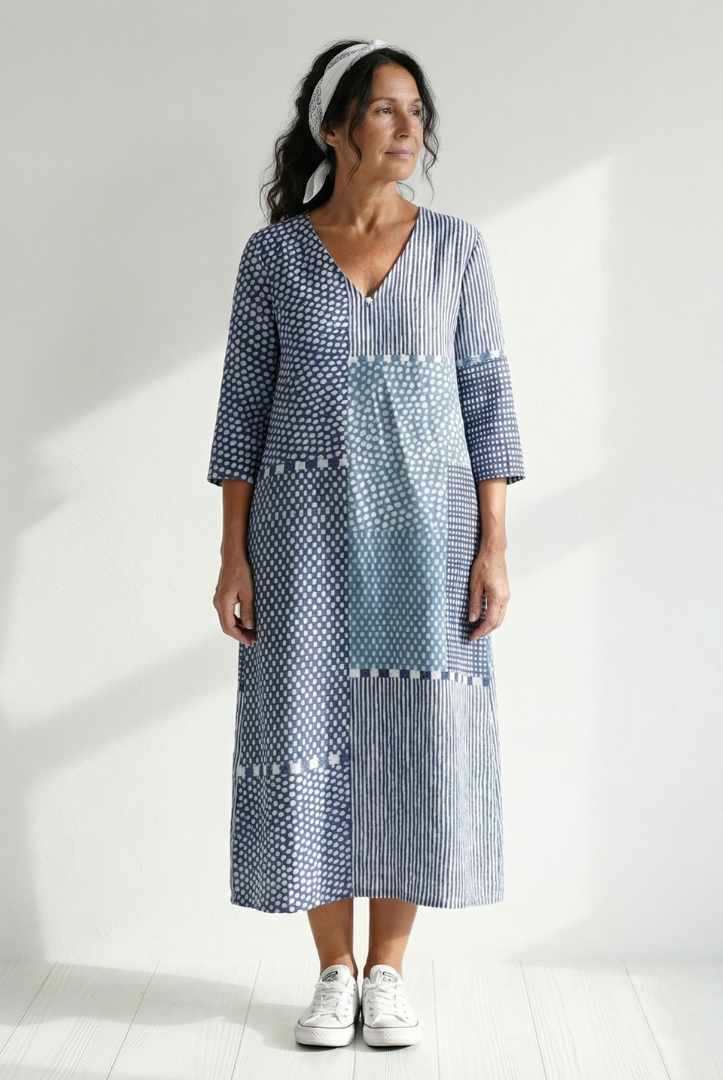 Bayla | Fit Patchwork Midi Dress