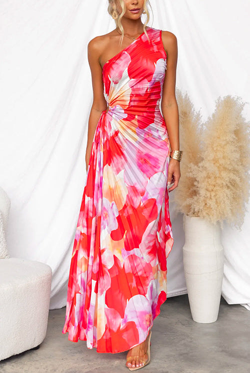 Parker | Pleated One-Shoulder Dress