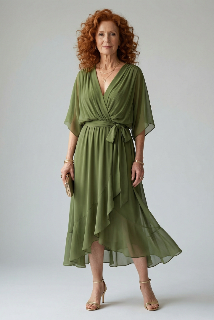 Alanna | Light Drape Midi Dress