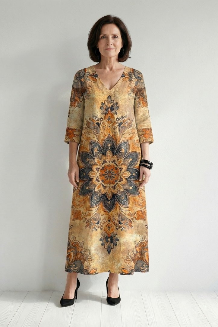 Nasrin | Gentle Floral Midi Dress