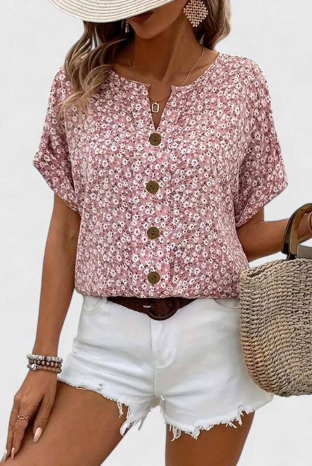 Louanne | Elegant Floral Summer Top