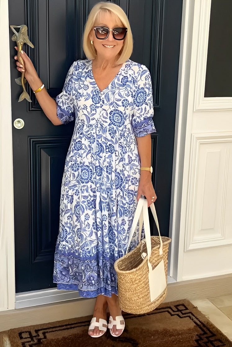 Tallis | Graceful V-Neck Floral