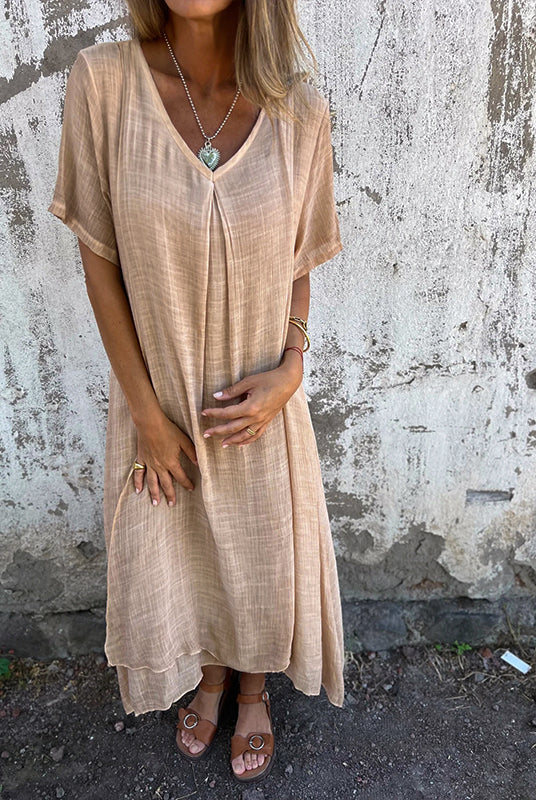 Sheba | Loose V-Neck Dress