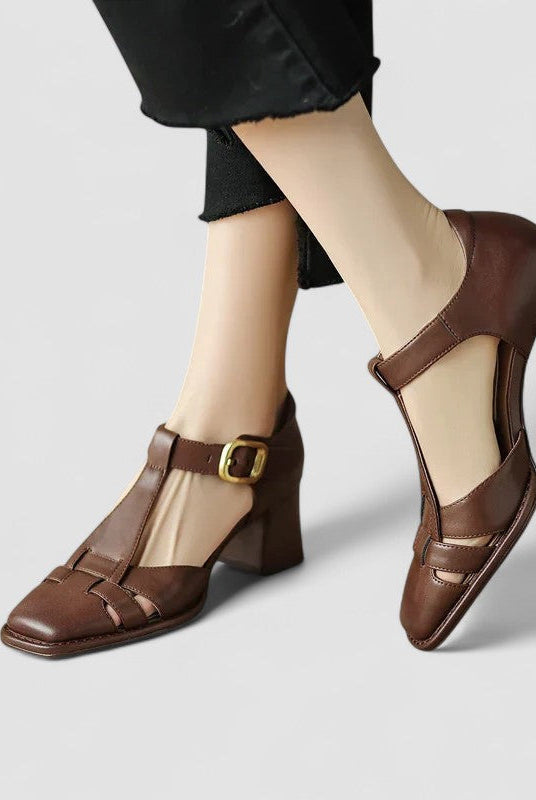 Primrose | Orthopedic T-Strap Block Heels
