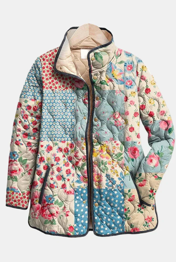 Valene | Charming Floral Quilted Jacket for Women