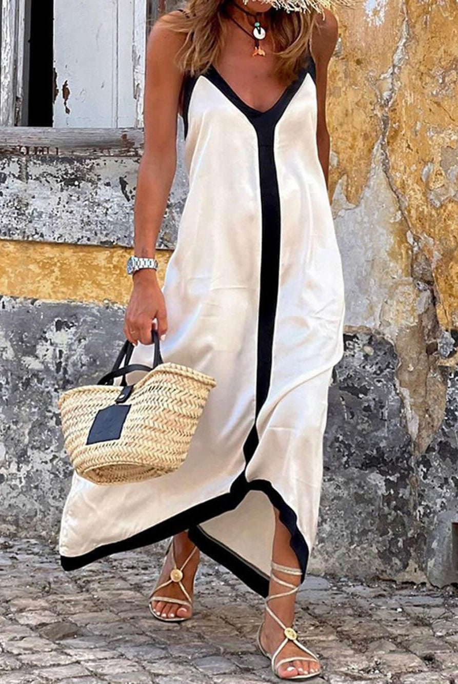 Cassidy | Island Style Lavechic Colorblock Midi Dress Look