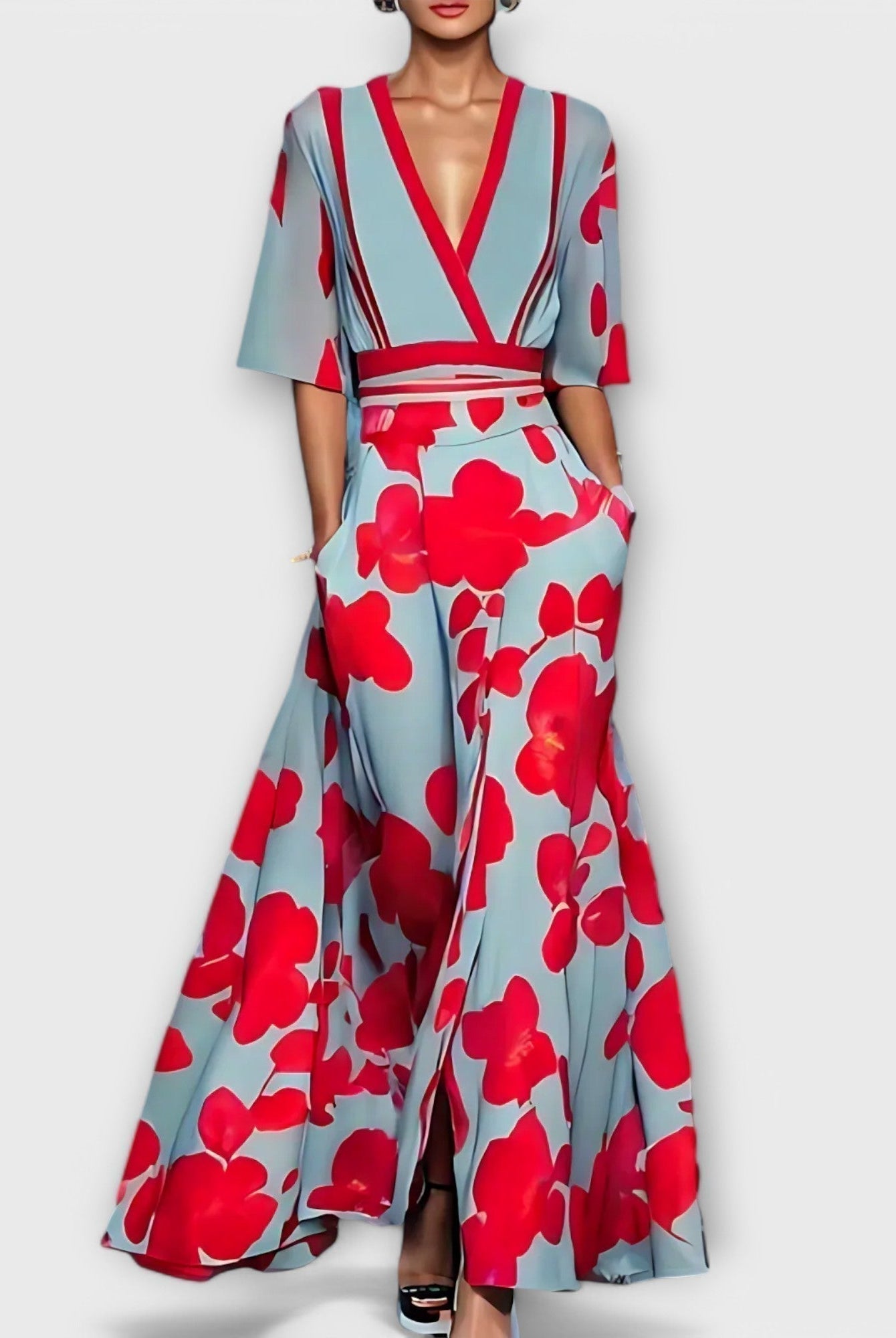 Marielle | Elegant Floral Wallet Dress