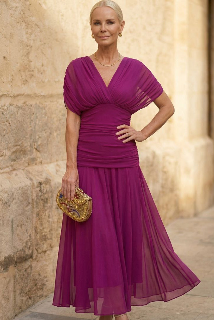 Castille | Elegant Fuchsia Dress