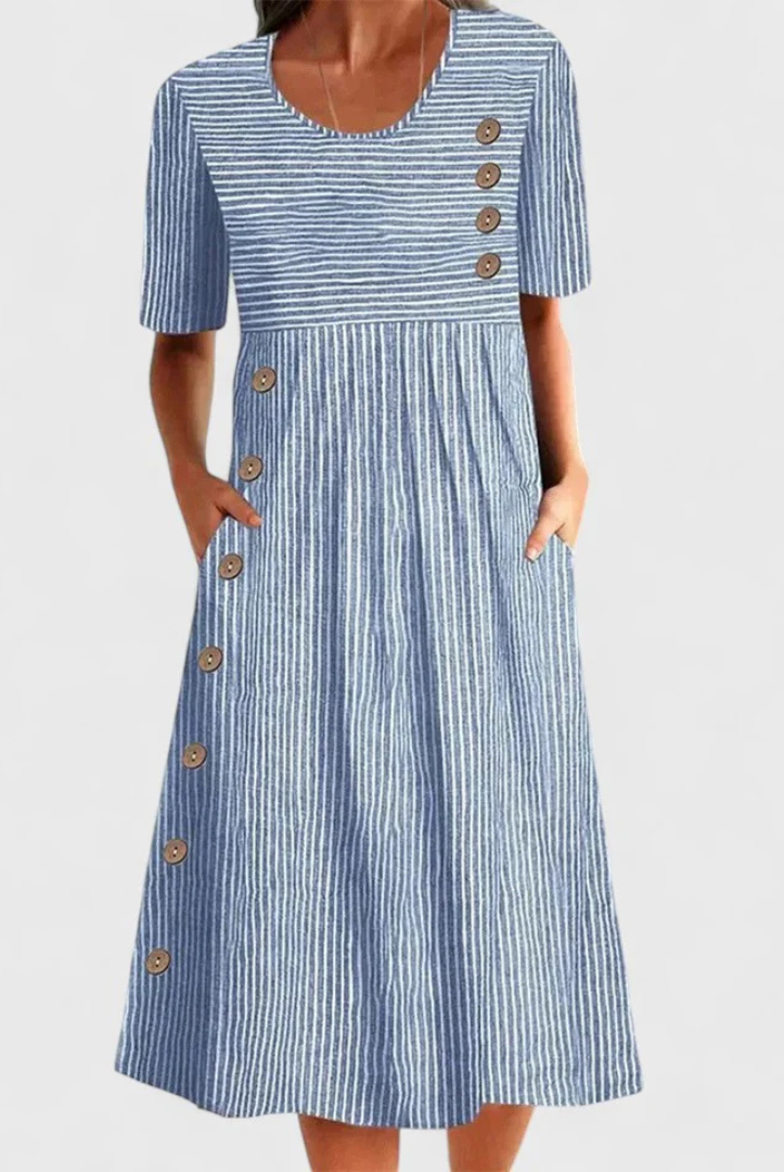 Lexa | Striped Midi Dress