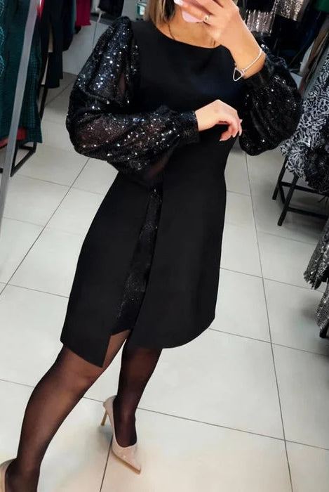Sofia | Sophisticated Sequin Sleeve Dress