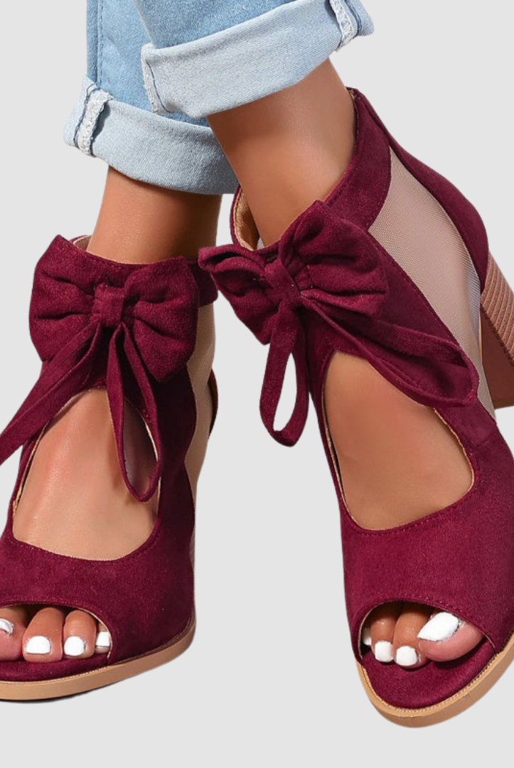 Nira | Bow Charm Orthopedic Heels