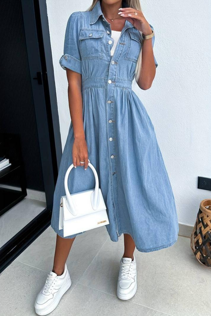 Cecily | Trendy Denim Dress