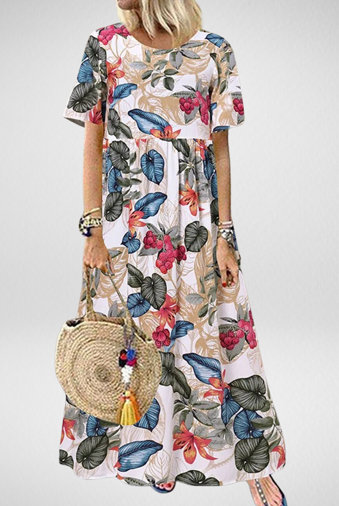 Saira | Boho Floral Maxi Dress