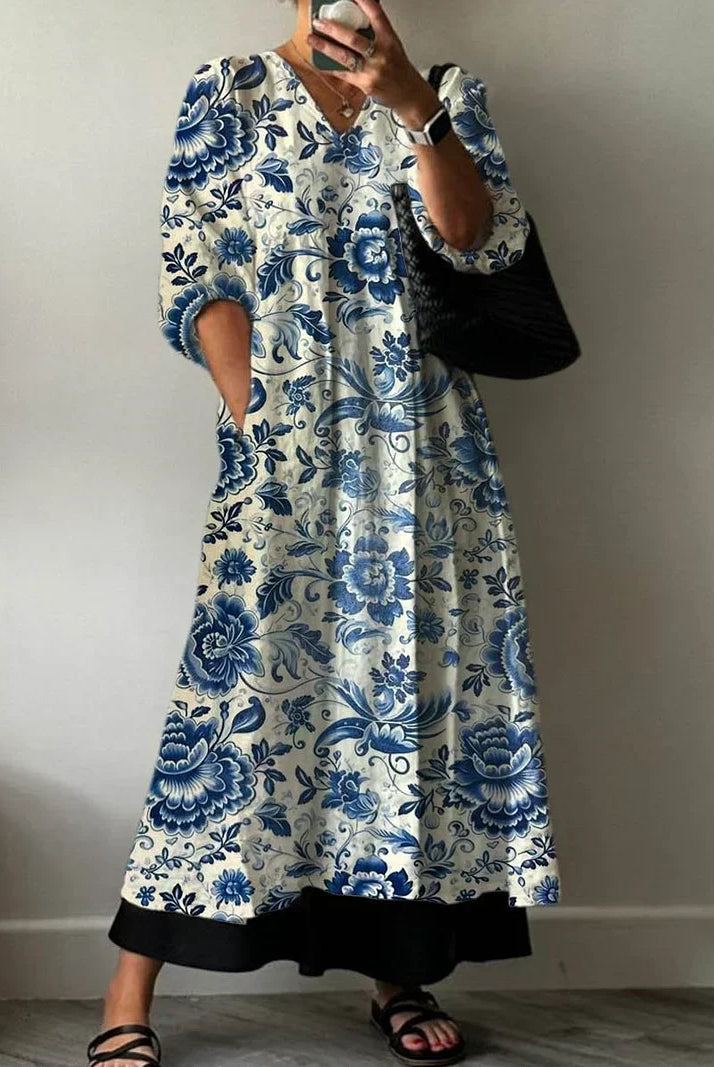 Ayla | Elegant Dress with Mia Print