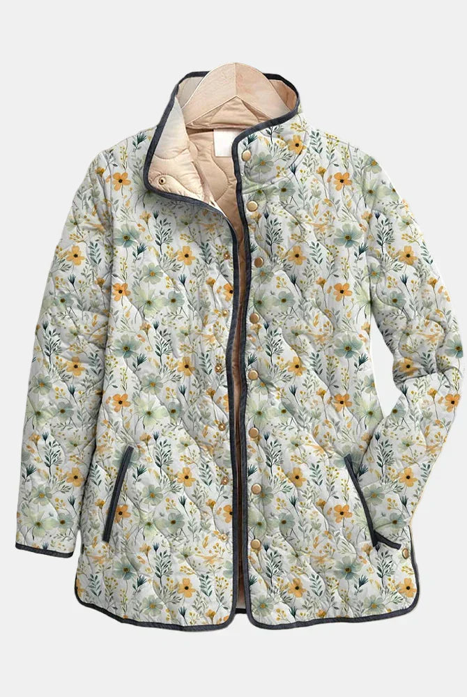 Viola | Delightful Floral-Printed Quilted Jacket