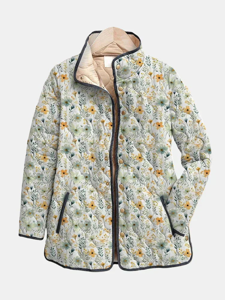 Viola | Delightful Floral-Printed Quilted Jacket
