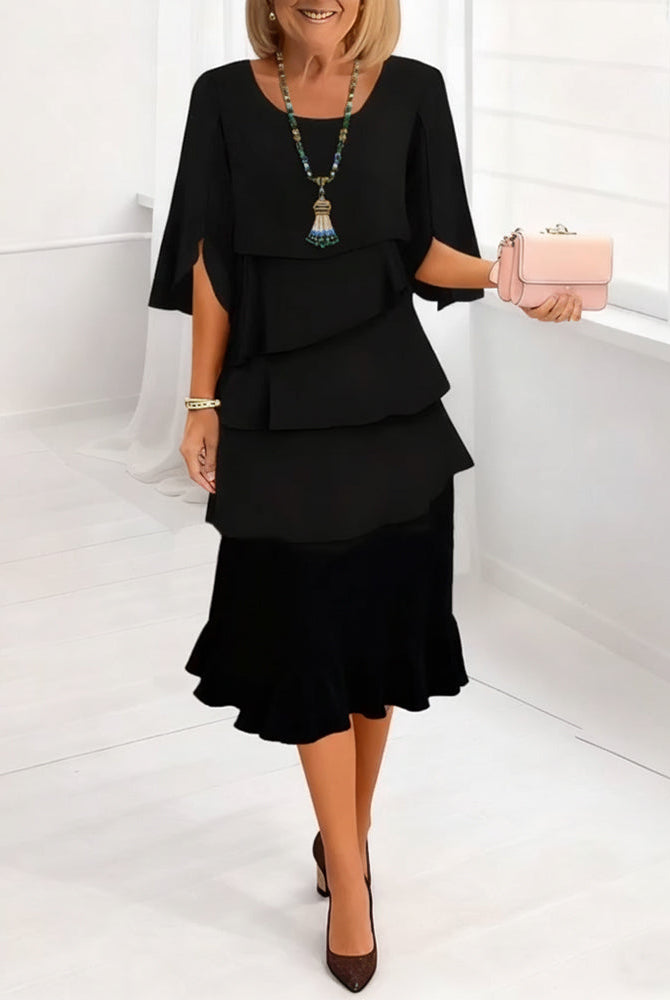 Bexley | Elegant Split-Sleeve Midi Dress