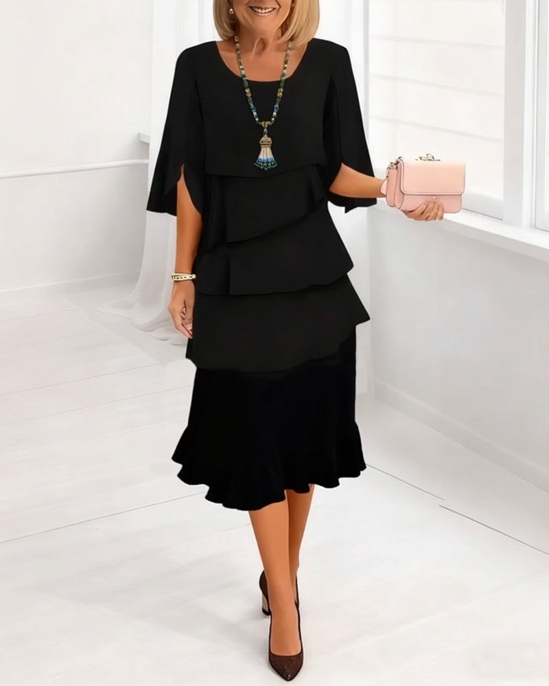 Bexley | Elegant Split-Sleeve Midi Dress
