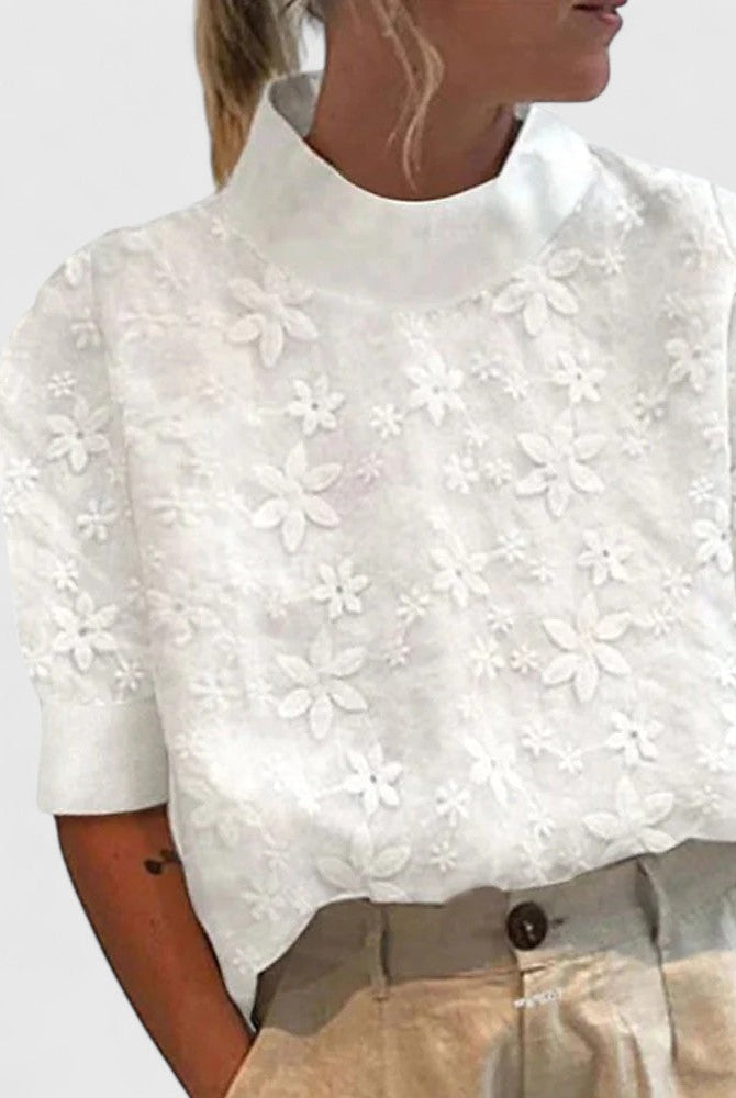 Jianna | Elegant Blouse with Stand Collar