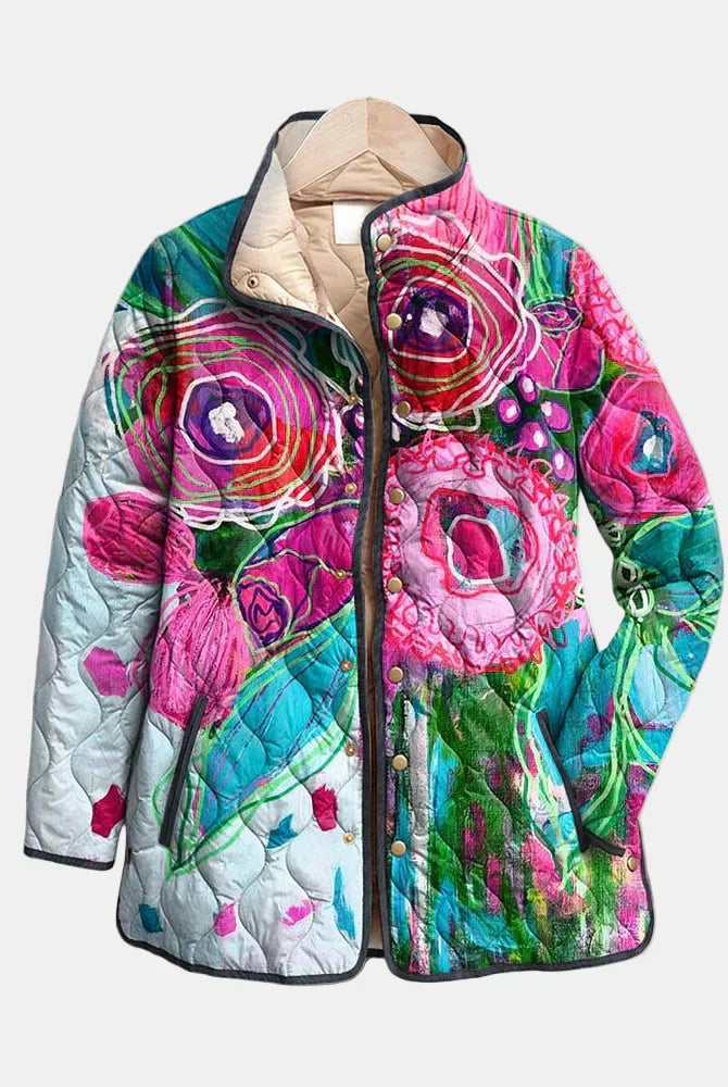 Joanna | Elegant Floral Patterned Jacket