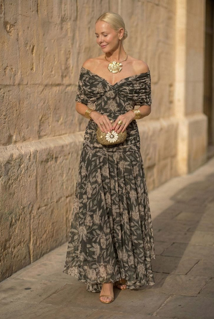Nevaeh | Elegant Botanical Dress