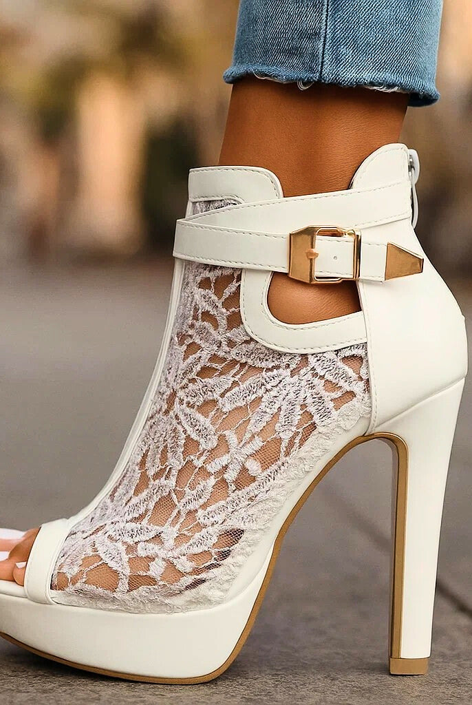 Idalia | Lace Heels