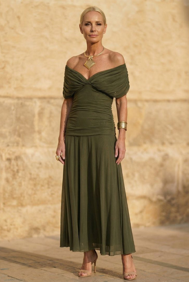 Shada | Elegant Green Dress
