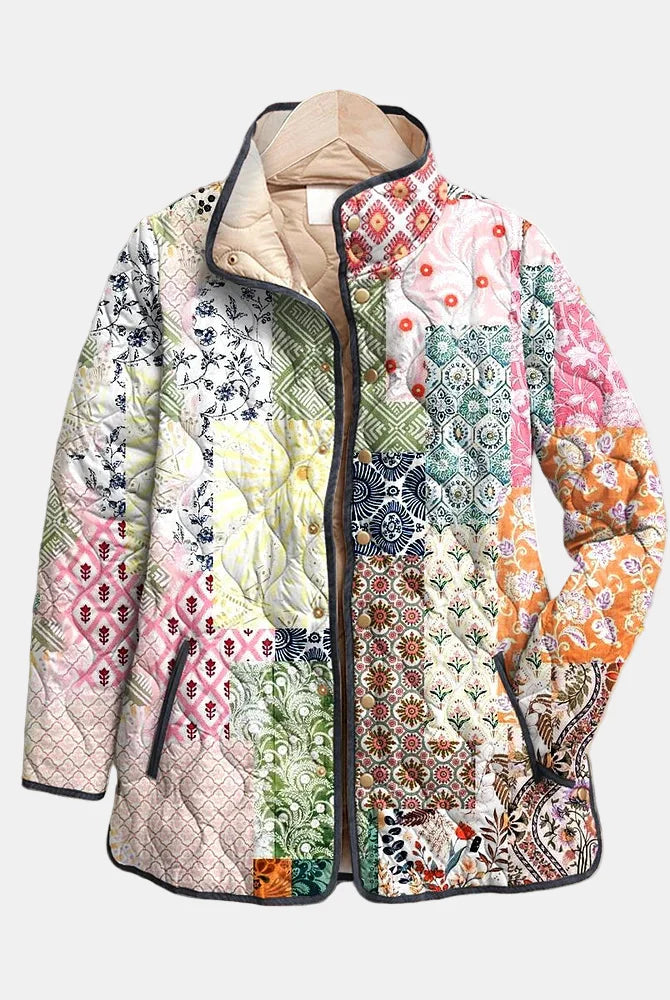 Marianna | Casual Floral Print Quilted Jacket