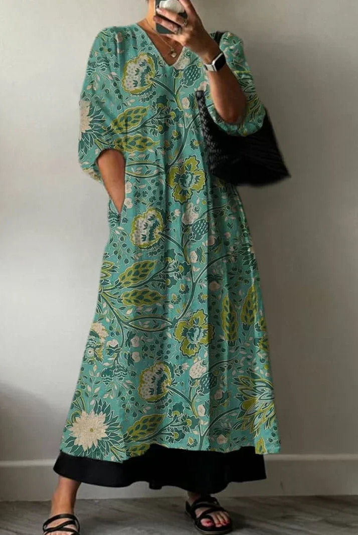 Gracelynn | Elegant Dress with Floral Print Paula