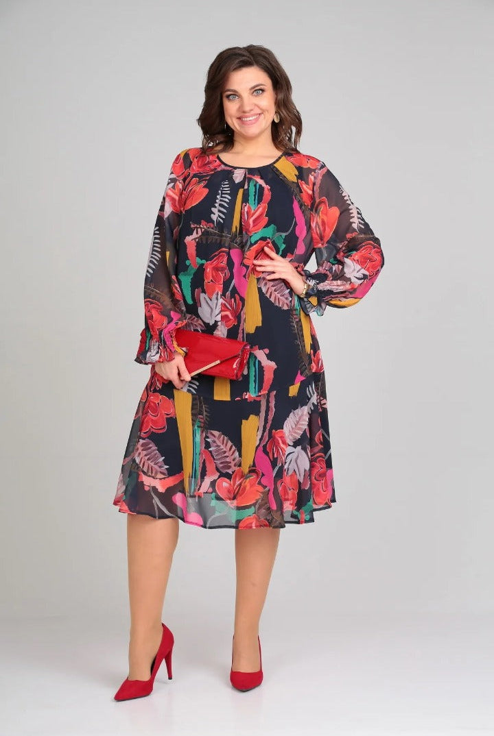 Louise | Modern Floral Dress