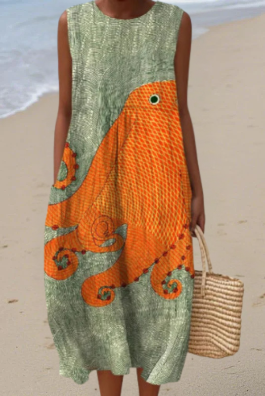 Mercedes | Oceanic Midi Dress