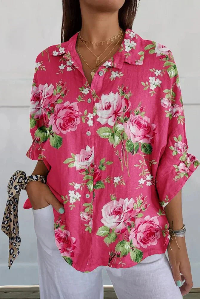 Samaria | Rose Floral Blouse
