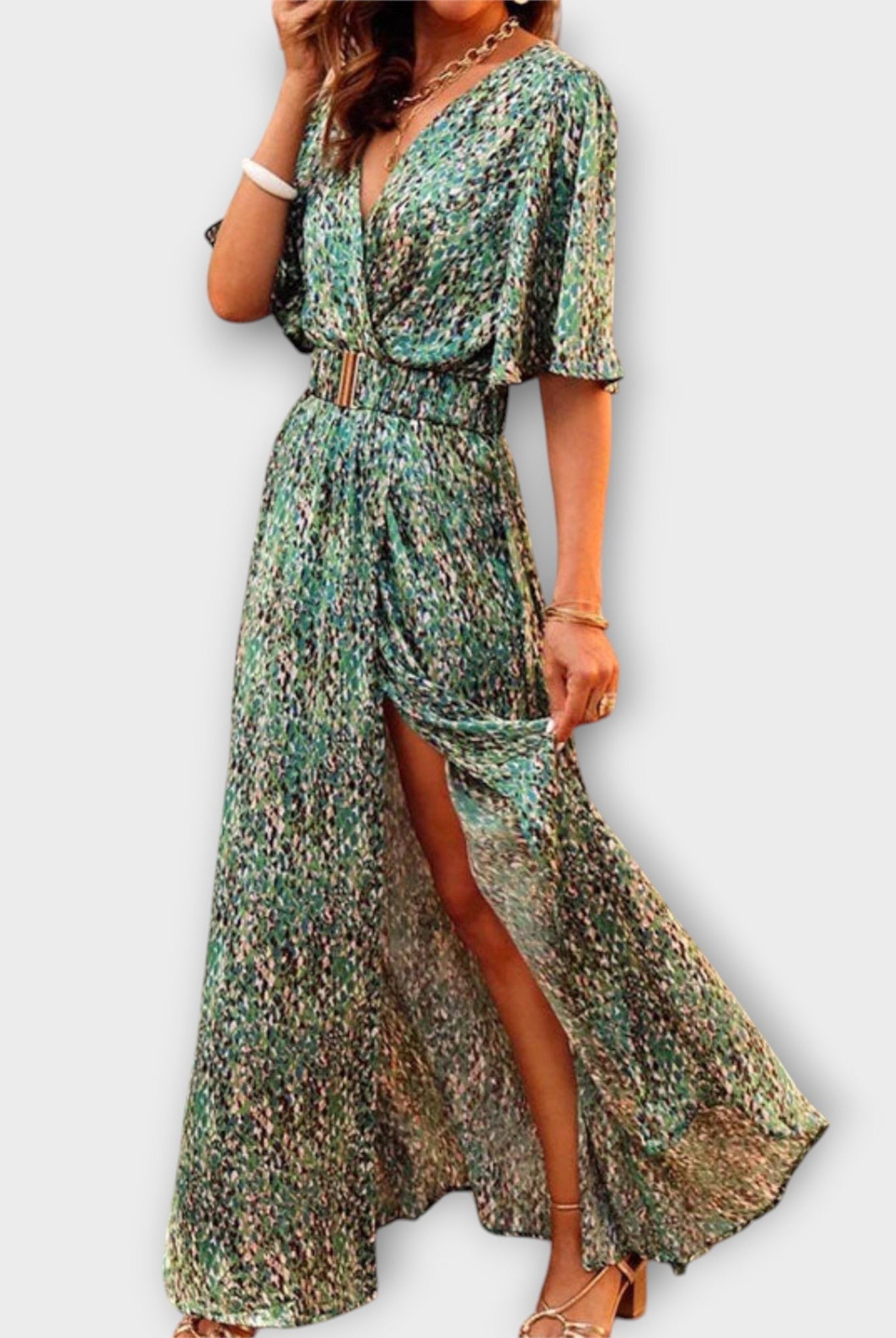 Marisa | Stylish Wrap Maxi Dress with Flowing Design
