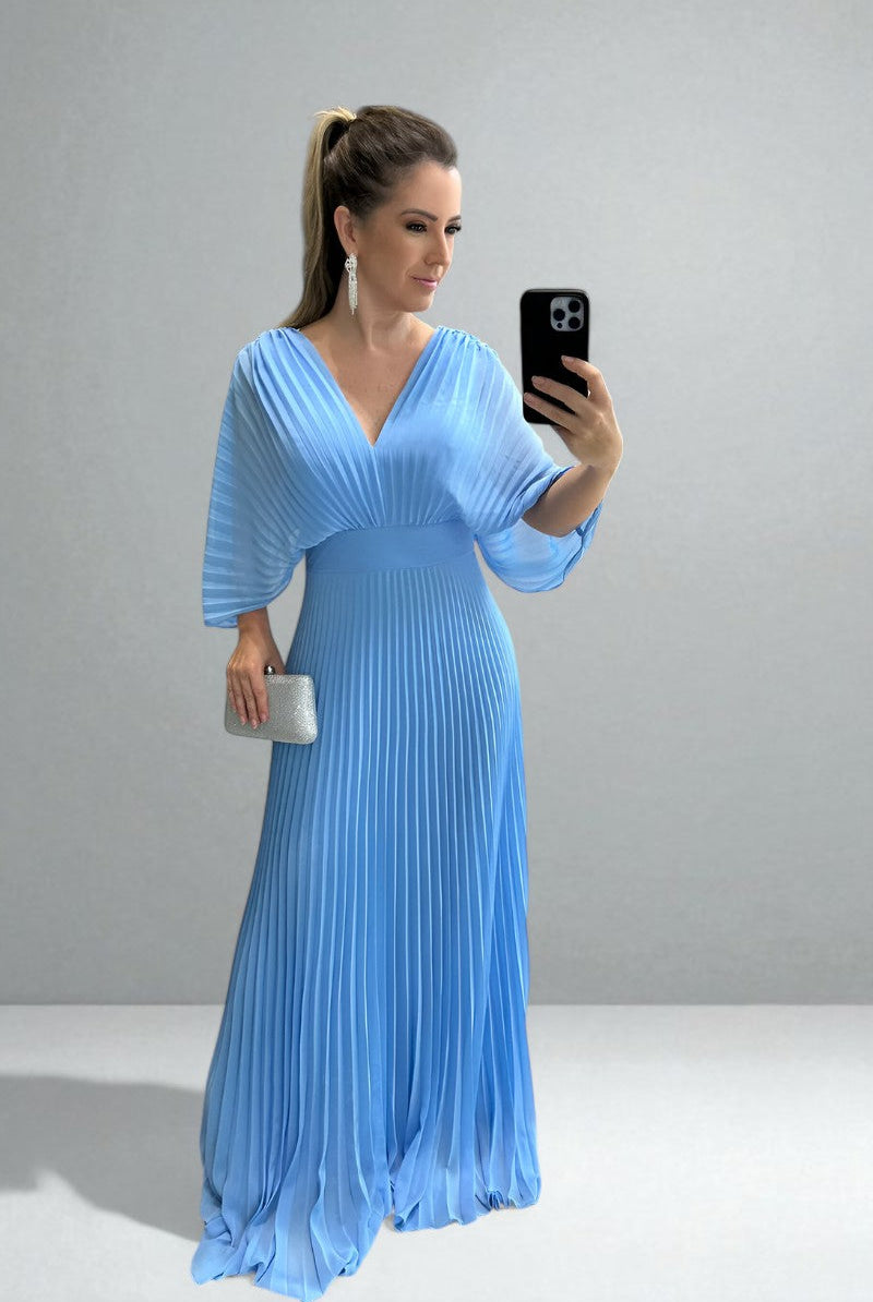 Hollis | Elegant Pleated Maxi Dress