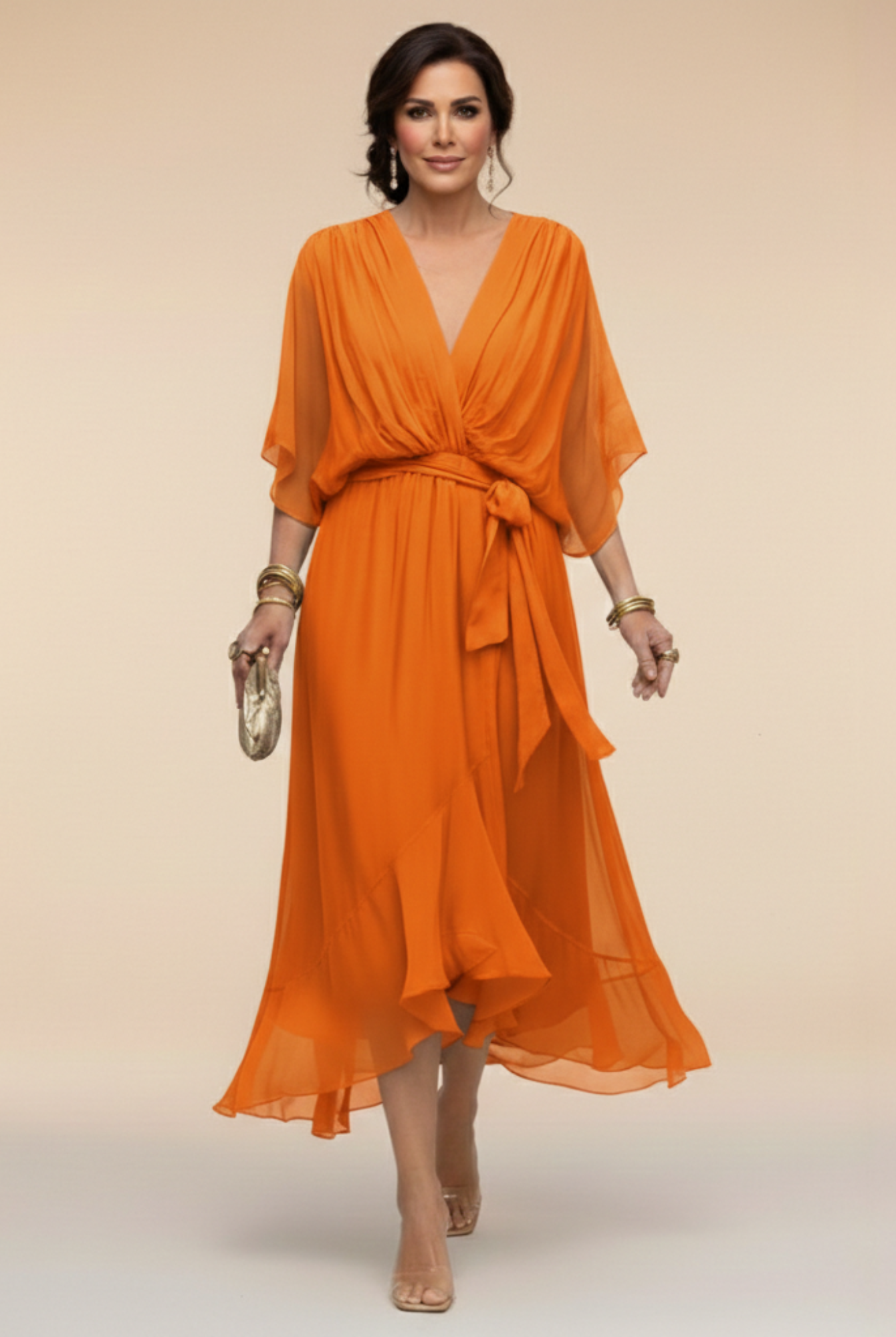 Luella | Effortlessly Flattering Dress-Orange