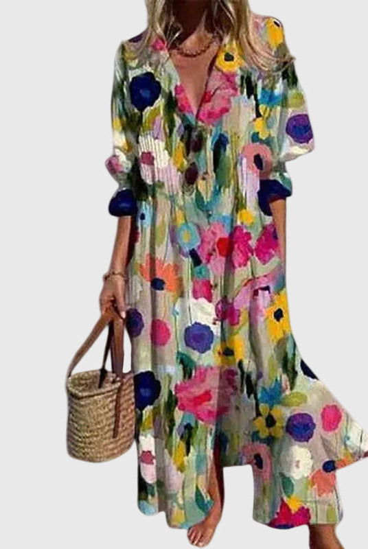 Katrina | Elegant Bohemian Maxi Dress