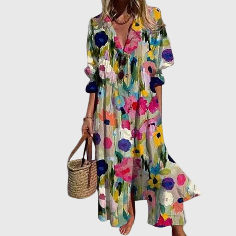 Katrina | Elegant Bohemian Maxi Dress