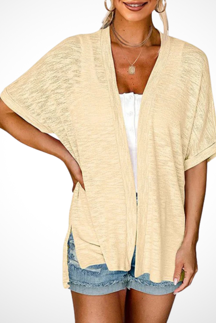 Leila | Stylish Flowy Short Sleeve Cardigan