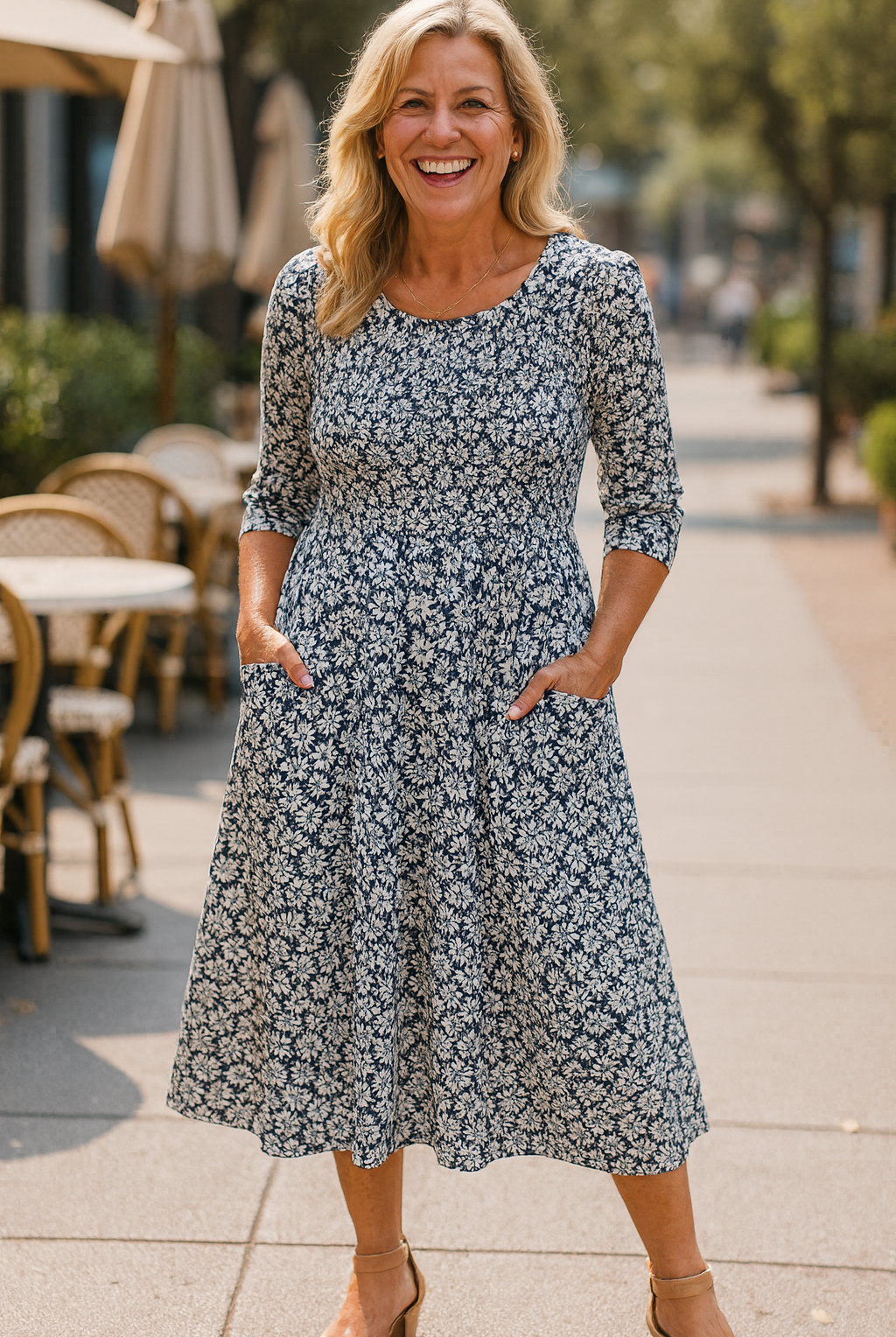 Paris | Everyday Elegance Midi Dress – Flattering Comfort, Timeless Confidence (s-5xl)